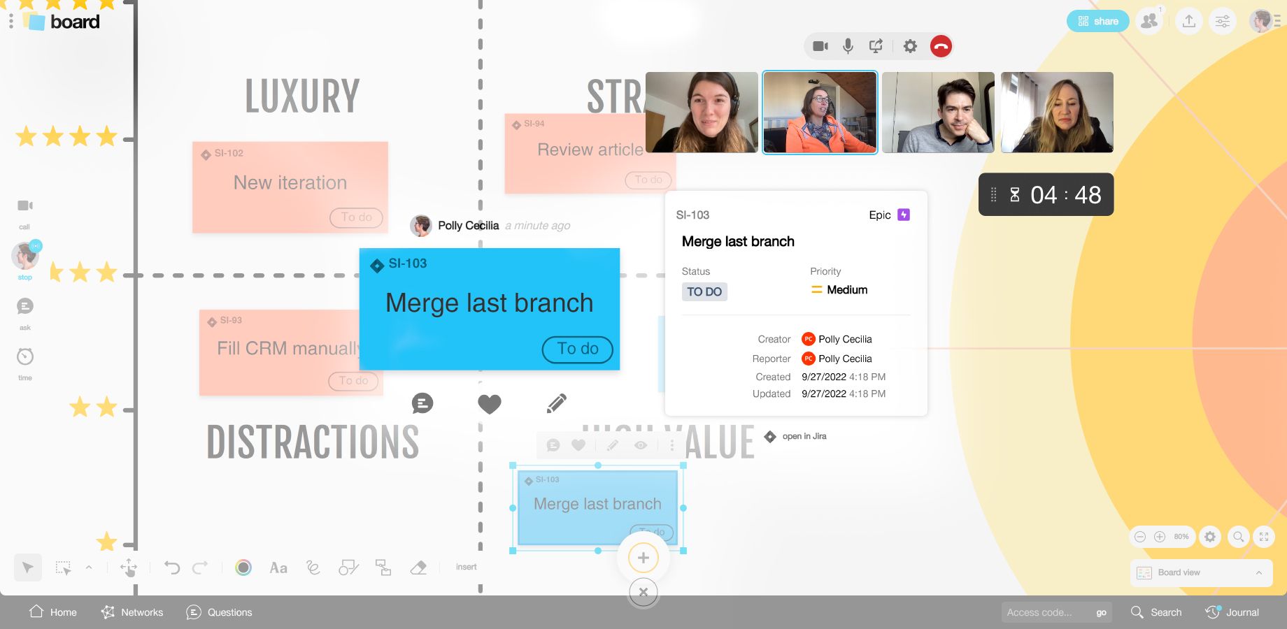Engage with your teams directly from Board