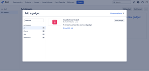 Issue Calendar - dashboard gadget