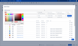 Colorpicker has multiple predefined colors.