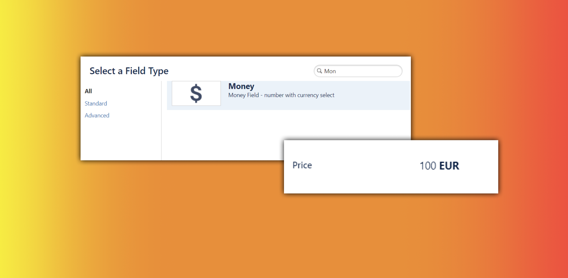 Additional Money Field