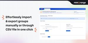 Effortlessly import and export groups