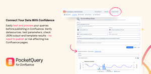 Preview your queries before they go live – see the results instantly in the PocketQuery UI without affecting live Confluence pages.