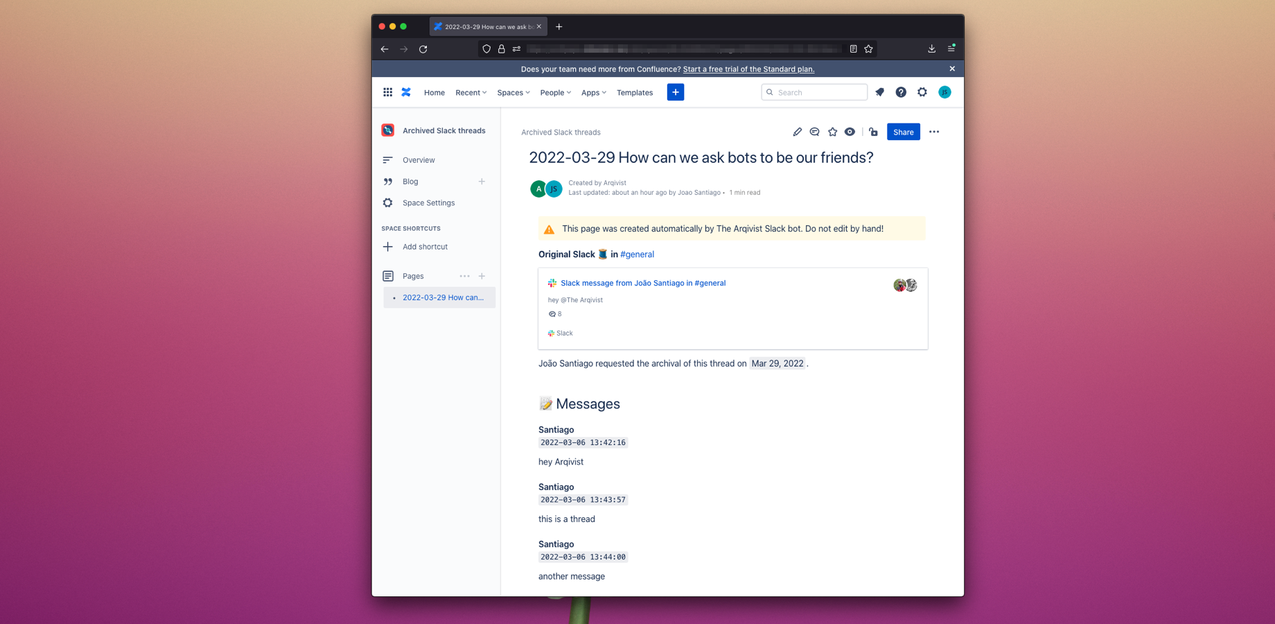 Messages become discoverable, linkable, useful