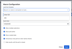 Load a template for a new poll