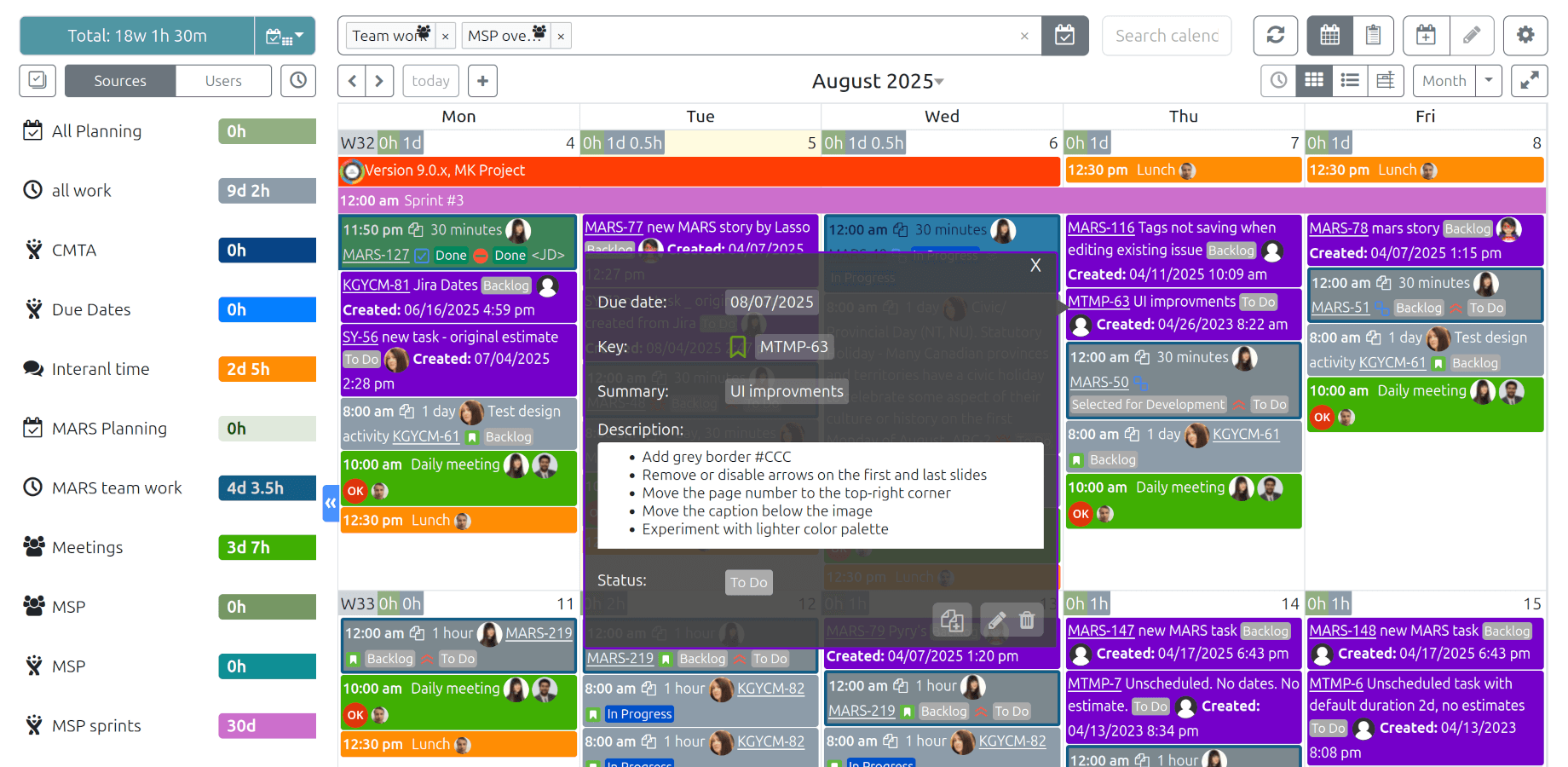 All Your Jira Data in One Calendar