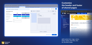 Customize header and footer