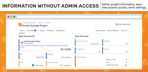 Gather project information, learn new projects quickly, verify settings with color-coded information cards.