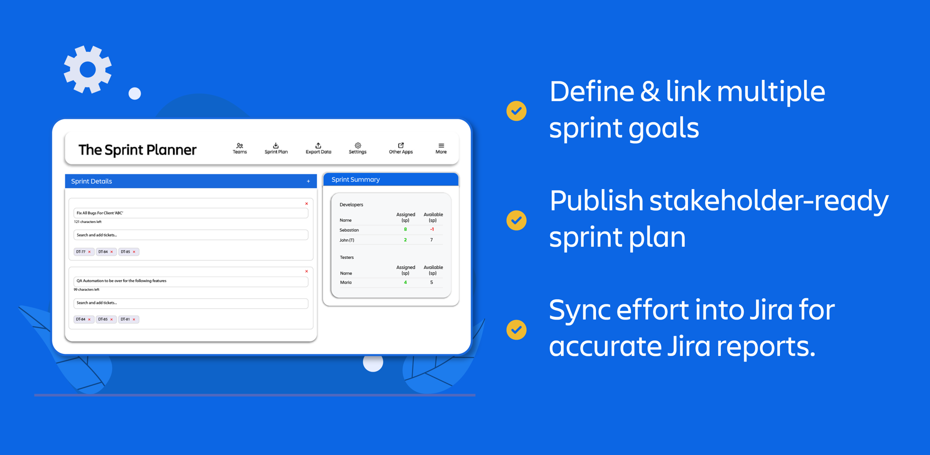 Customized Goals & Native Jira Reports