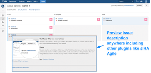 Preview works on every link, including Jira Agile and links shown by all other add-ons.