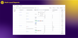 See the total logged hours based on the project, issue, user, version, or component.