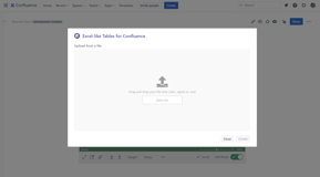 Seamlessly upload your work directly to your Excel-like Tables