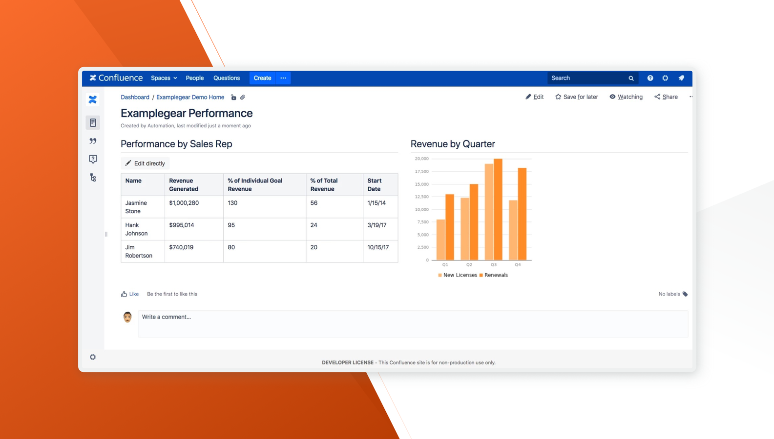 Display Excel data directly on a Confluence page