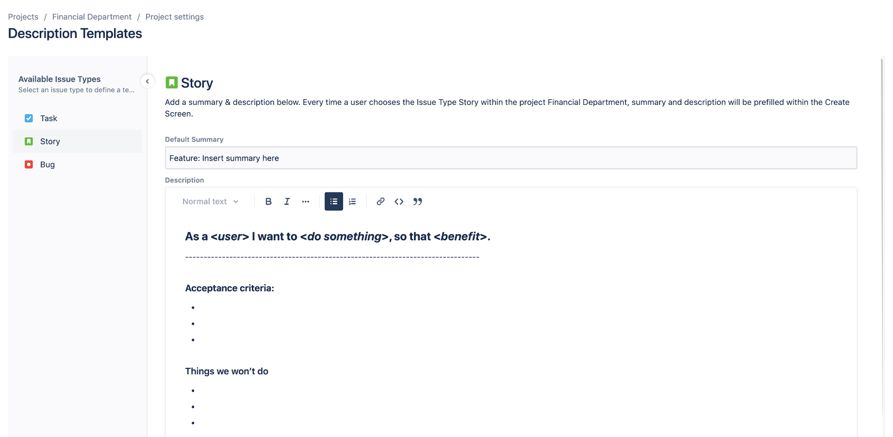 Enter summary and / or description for your template