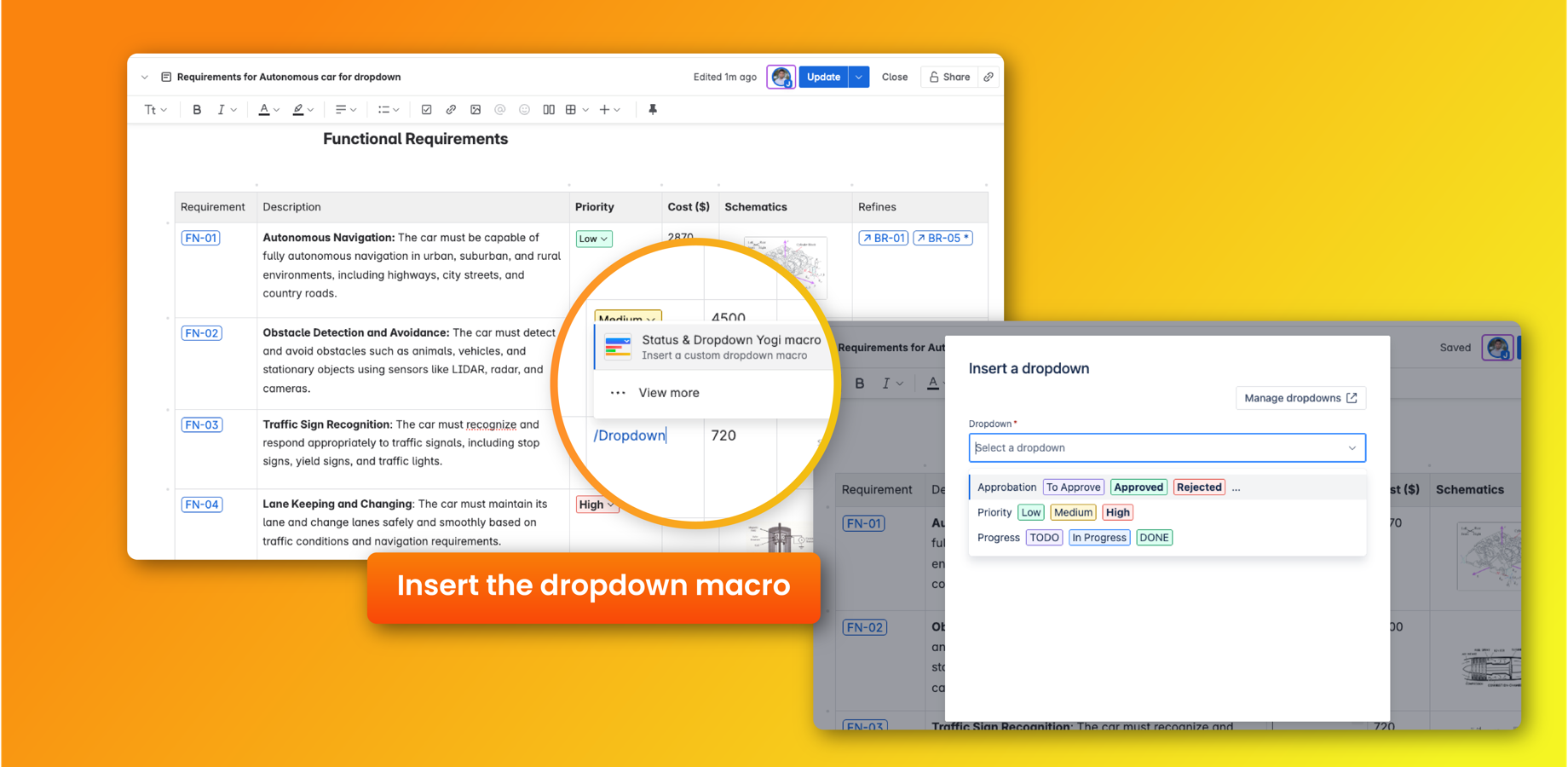 Add custom values for your dropdowns.