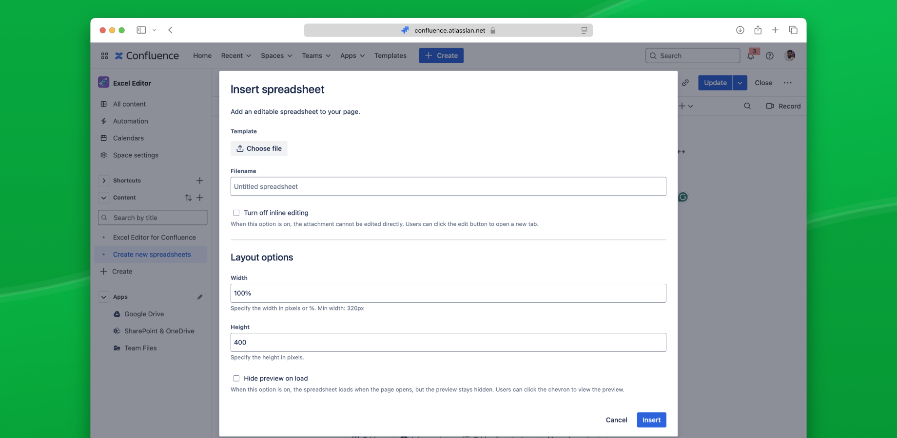Flexible Spreadsheet Management