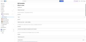 Build the issue once. {{date}} and {{n}} fill themselves in, and the assignee can rotate.