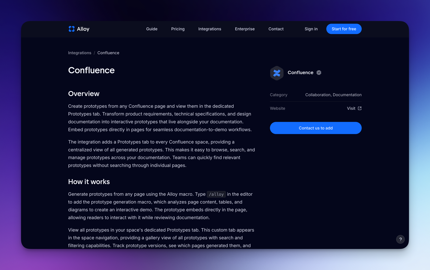 Install the extension directly from Alloy