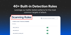 40+ Built in Scanning Rules