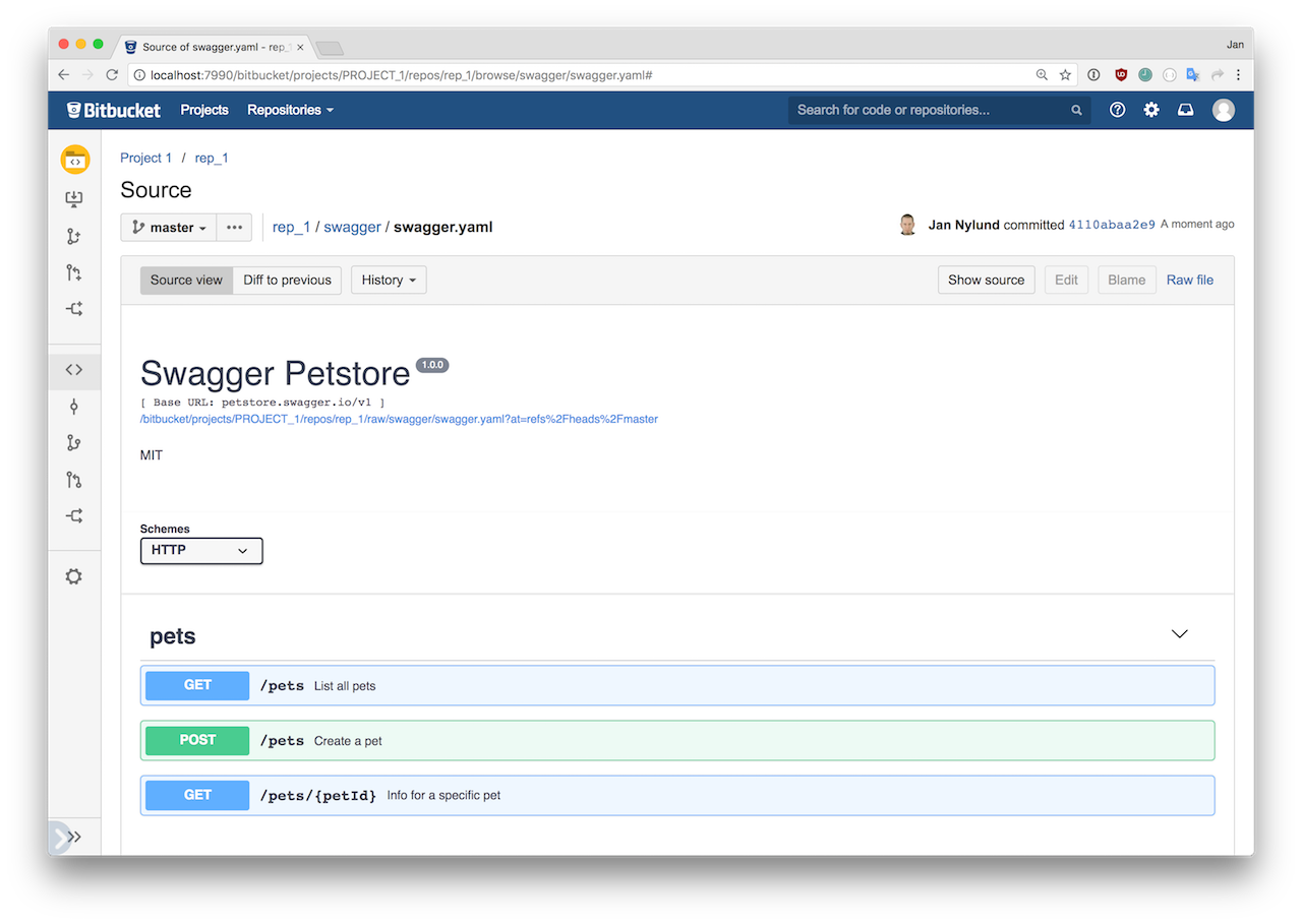 Visualize your API documentation within Bitbucket