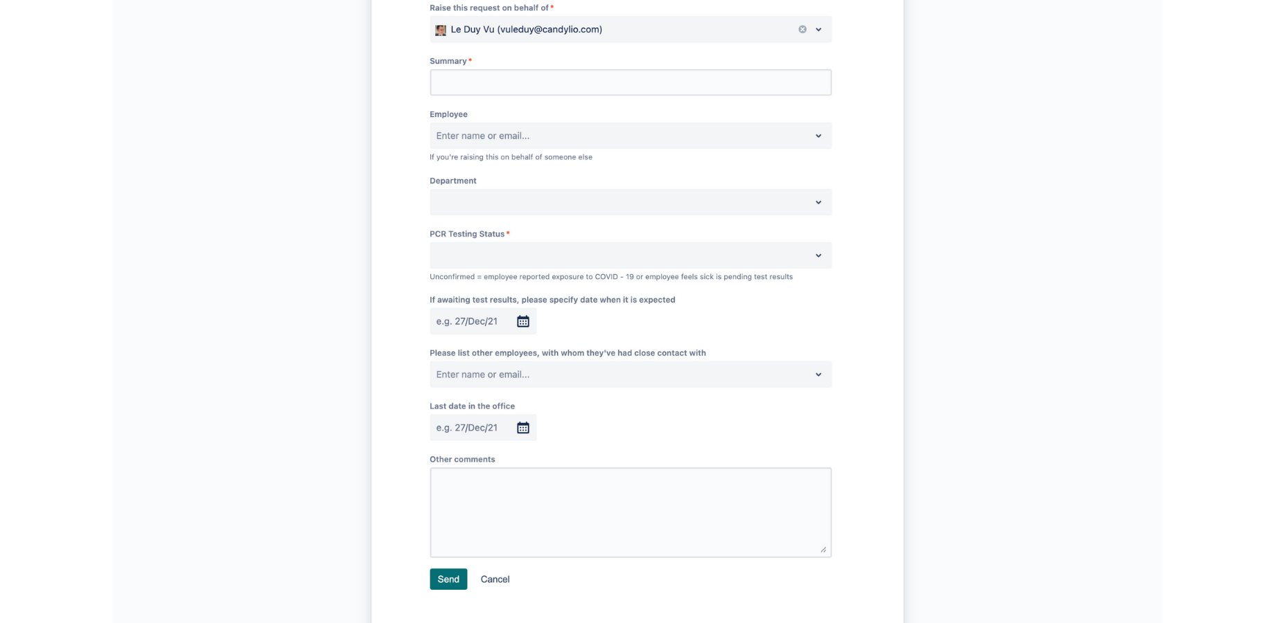 Covid Support portal and health monitoring
