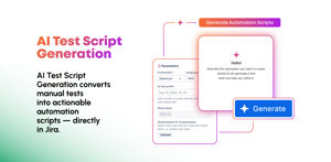 AI Test Script Generation converts manual tests into actionable automation scripts — directly in Jira. (Available on Xray Advanced and Enterprise)