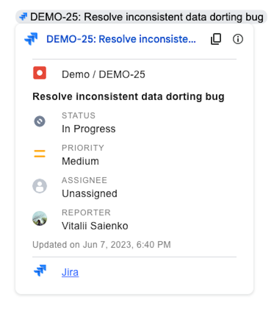 Jira Smart Chips