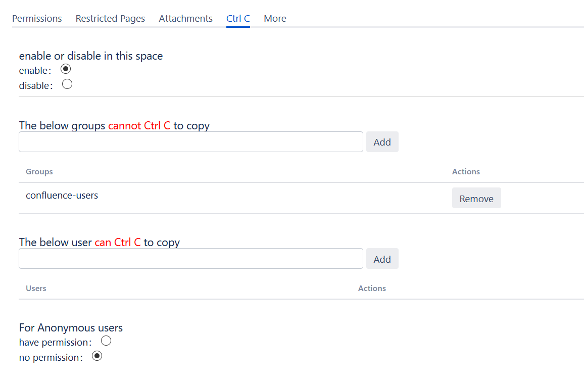 Disable select page content and Ctrl C to copy