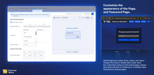 Customize the shared page