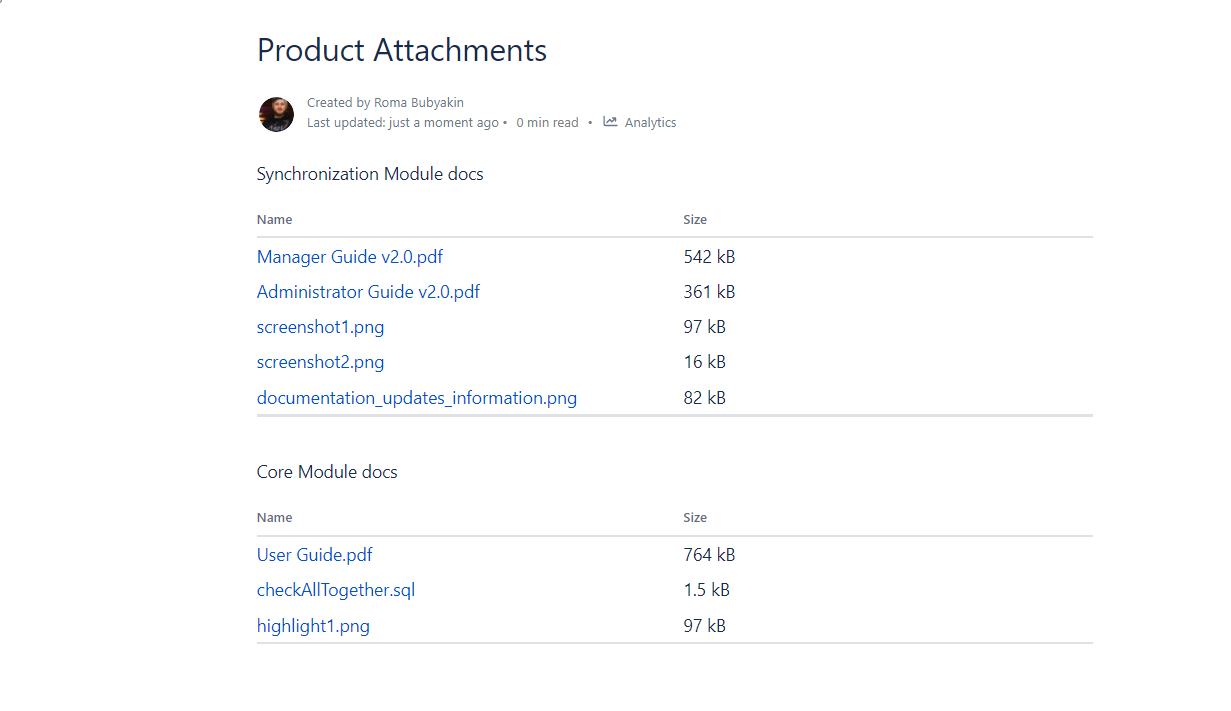 Multiple lists of attachments embedded by macro