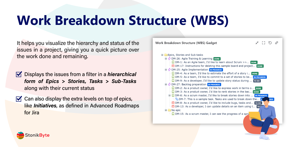 The Work Breakdown Structure (WBS) gadget