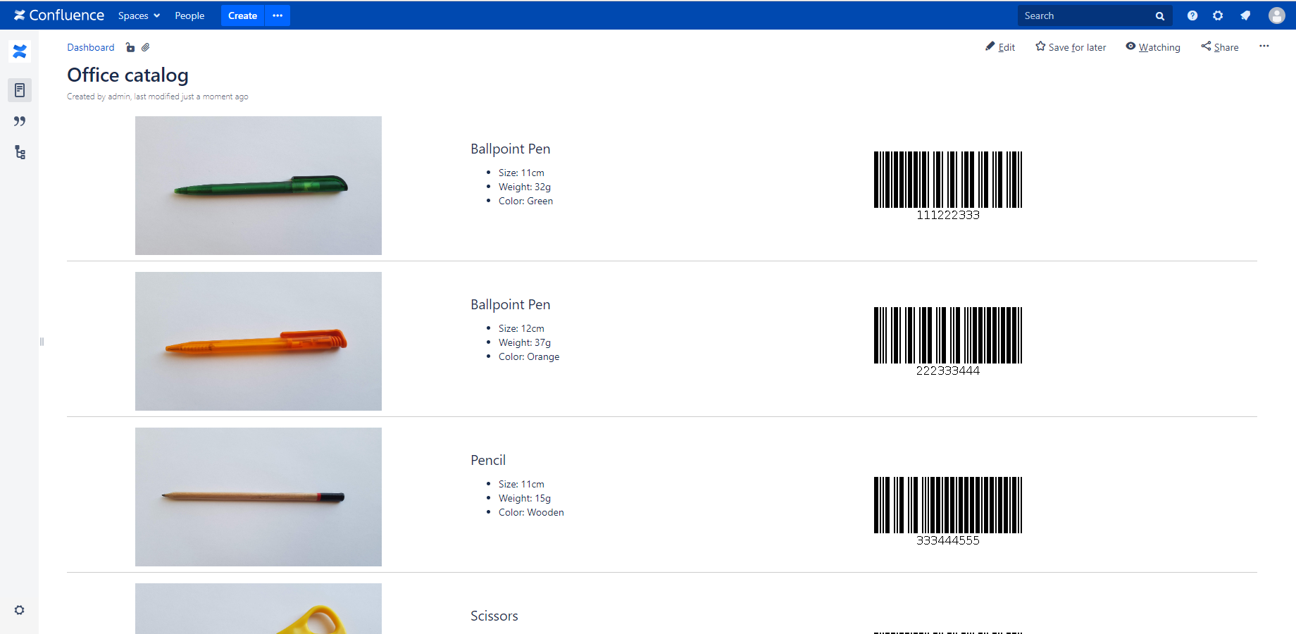 Build catalogs with scannable barcodes