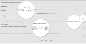 Block and inline math expressions with references
