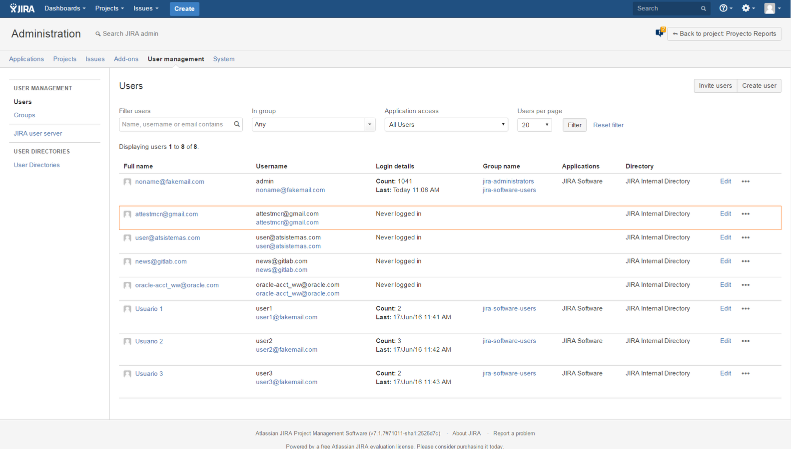 Create new users from email
