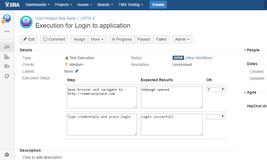 Execute a test case