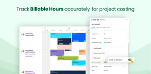 - Track hours accurately to calculate resource costs.
- Assign billable hours to specific projects, resources, or tasks for budget management.
- Simplify cost tracking with an intuitive, easy-to-use interface.