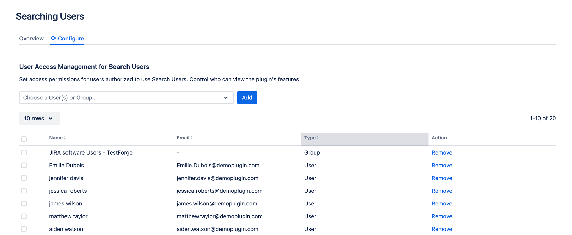 Provide to the users or groups access to App perform the search.