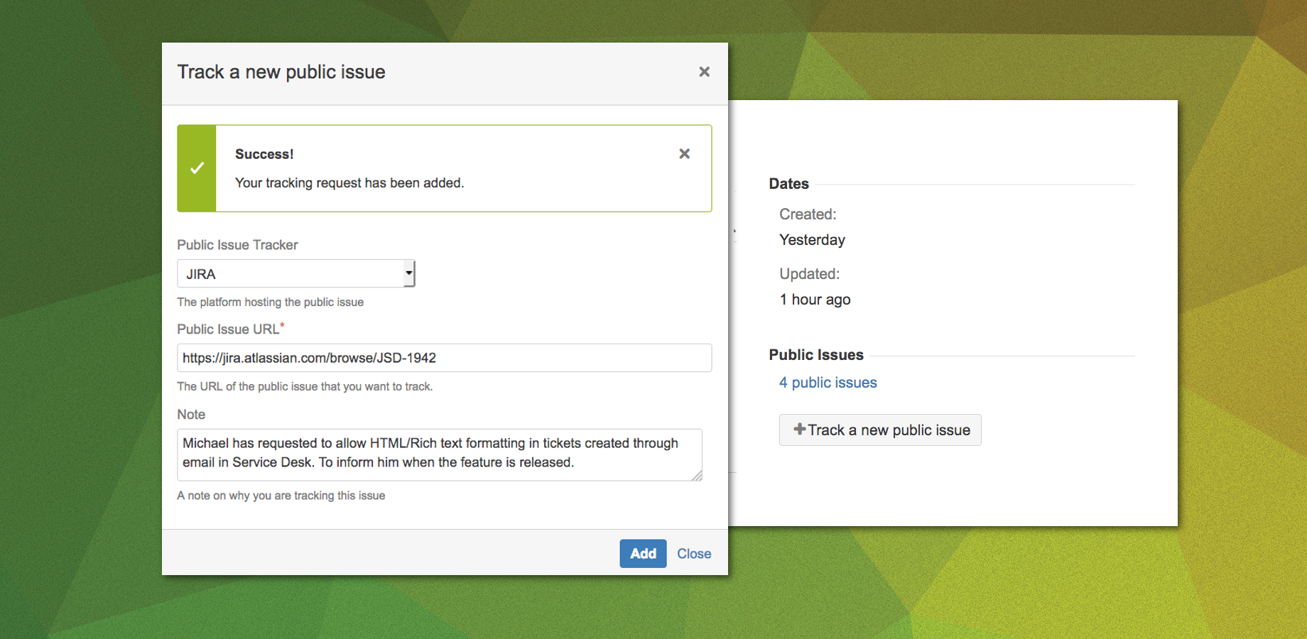 Track public issues on your Jira