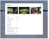 Bookable asset detail view with customfields/attributes data and images
