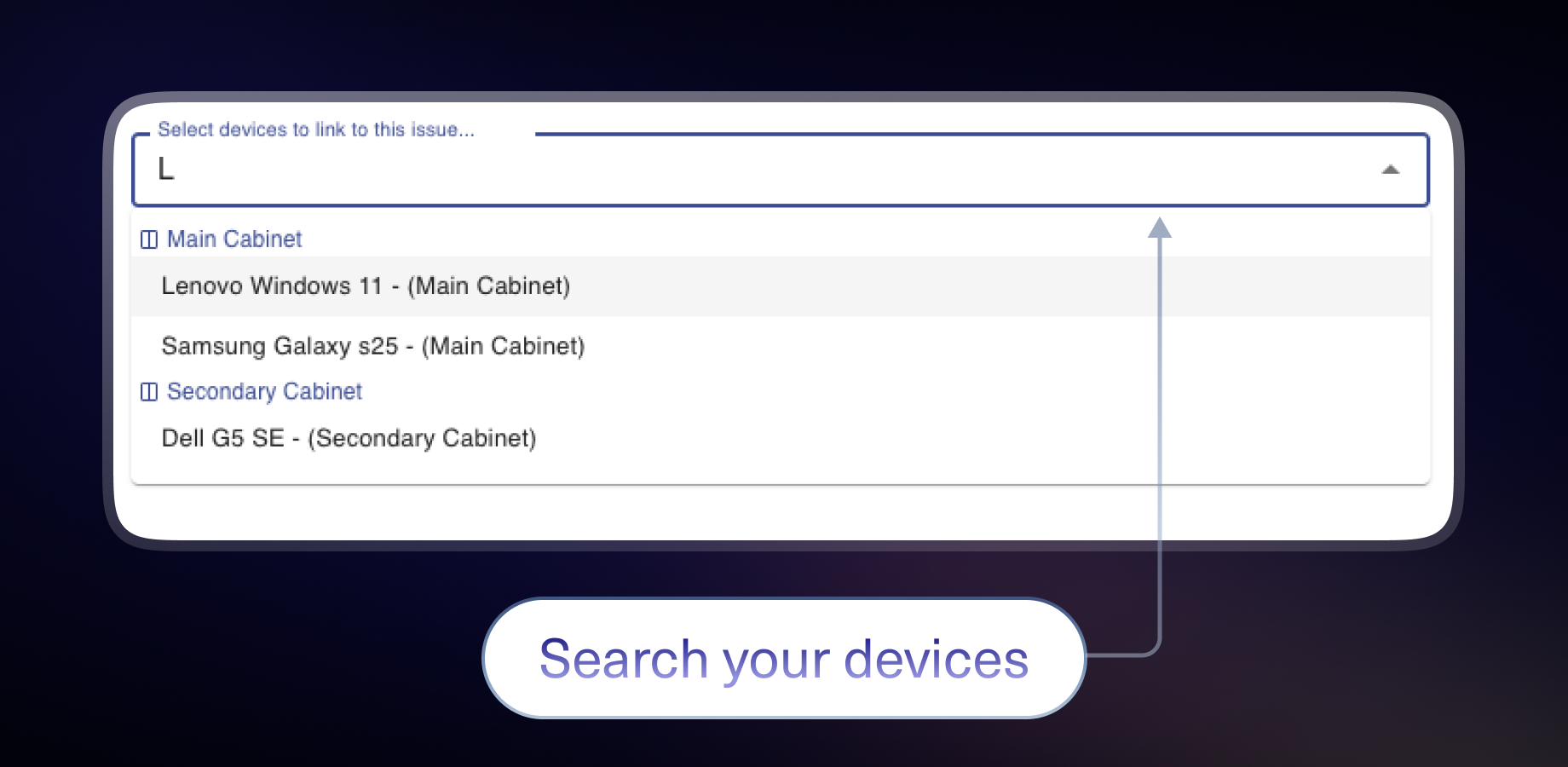 search your devices