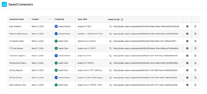 Saved Connectors Page