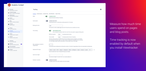 Track how much time users spend on pages and blog posts. Time tracking is now enabled by default with every new Viewtracker installation—no setup needed.