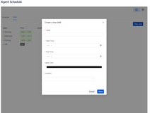 Create and edit your shift