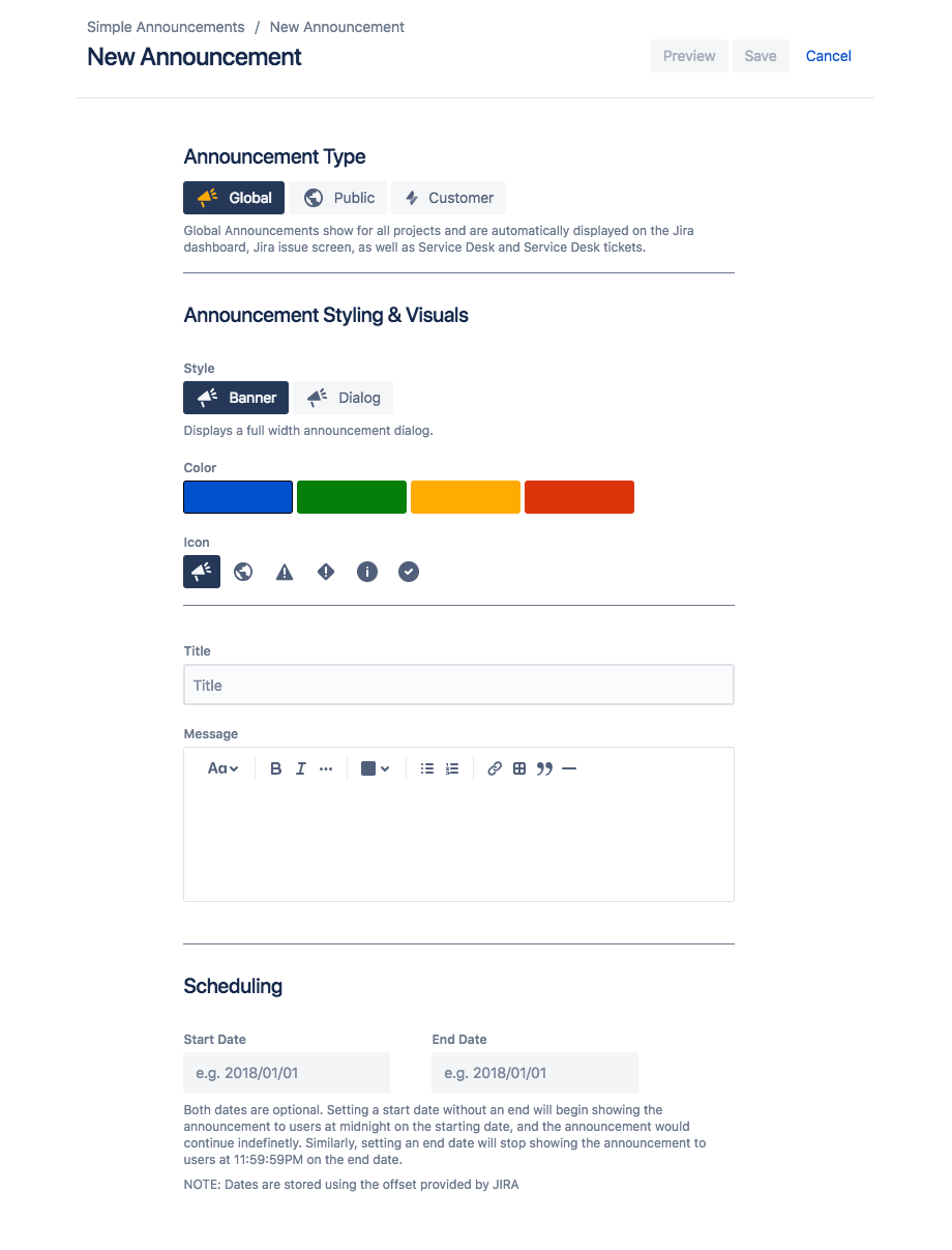 Schedule Announcements in Advance