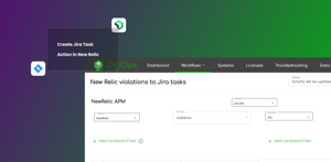 For each integration, users can pick the number of actions that ZigiOps would perform.