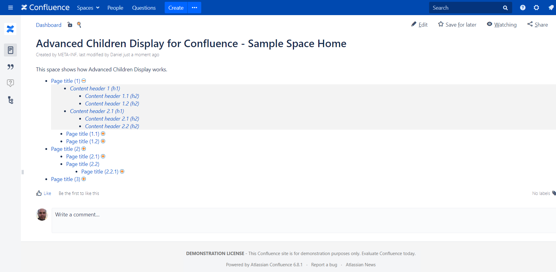 Expand or Collapse Content Insights