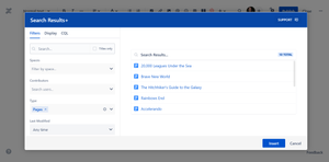 Custom search results macro editor