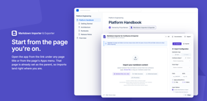 Open the app from any page and it imports right there