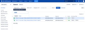 Use the custom searcher to filter your issues by your issue picker custom field