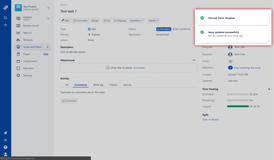 When saving the time entry or stopping the timer, your time can be logged into the JIRA Worklogs at the same time