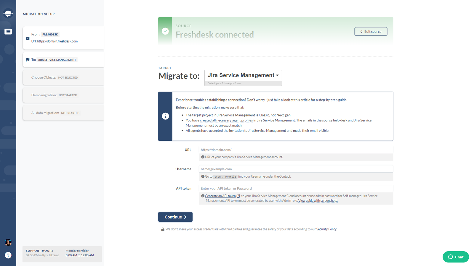 Hassle-free data migration from Freshdesk to Jira
